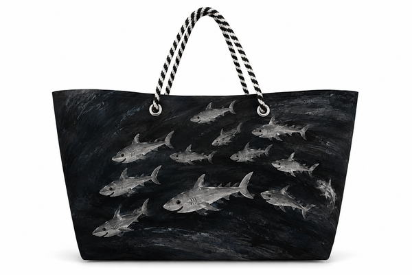 Happy Sharks Recycled Sail Bag | Original Florida Art – XXL