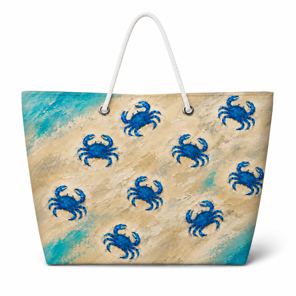 Lots of Blue Crabs Recycled Sail Bag – XL