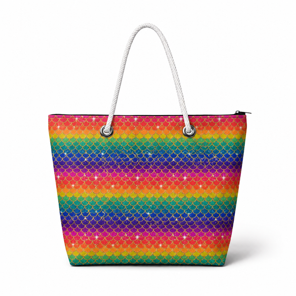 Rainbow Mermaid Recycled Sail Bags – Medium