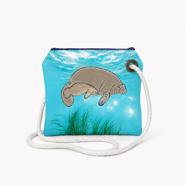 Realistic Manatee Recycled Sail Bag – Crossbody