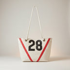 Custom recycled sail tote – design view 2, handcrafted in Florida