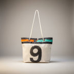 Custom recycled sail tote – design view 3, handcrafted in Florida