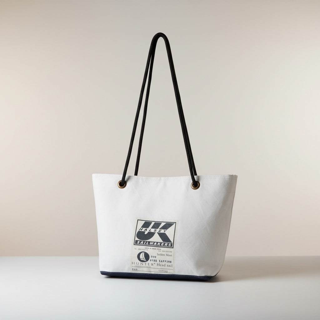 Custom recycled sail tote – design view 5, handcrafted in Florida