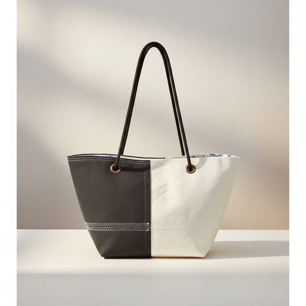 Custom recycled sail tote – design view 7, handcrafted in Florida