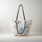 Recycled Sail Sand Dollar Tote Bag: Original Art Crossbody