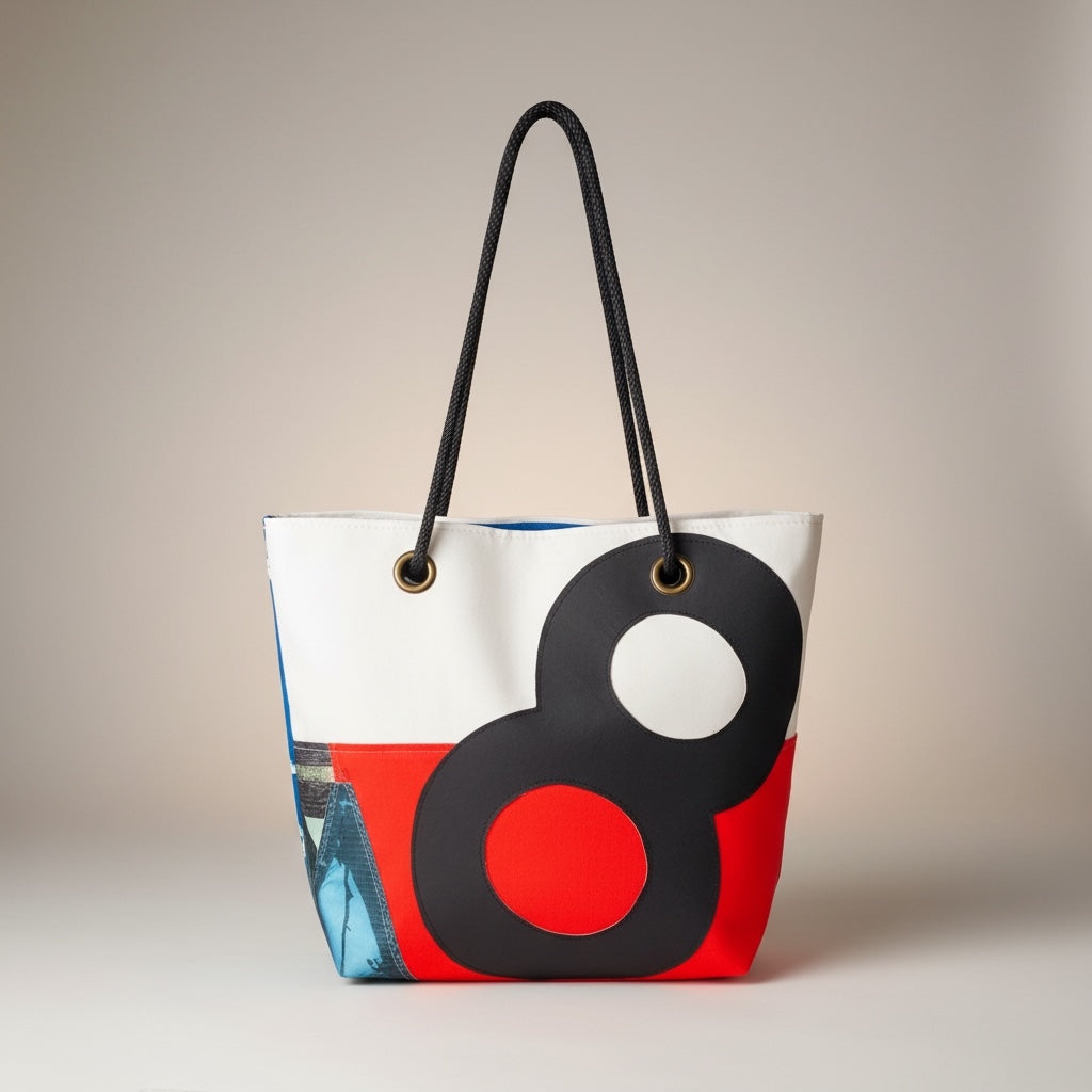 Custom recycled sail tote – design view 13, handcrafted in Florida