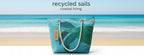 Original Sea Turtle Art Recycled Sail Tote Bag