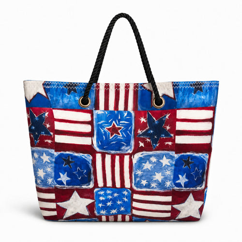 USA Flag recycled sail bag - Large