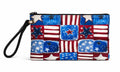 USA Flag recycled sail bag - Wristlet