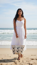 White Anchor Recycled Sail Bag | Original Nautical Art