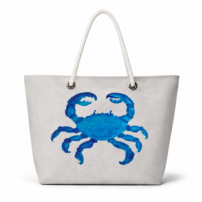 Blue Crab Recycled Sail Bag | Original Florida Coastal Art