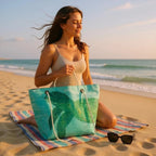Blue Sea Turtle Recycled Sail Bag | Original Florida Art