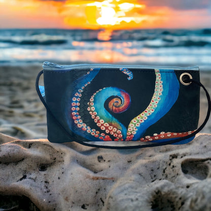 Recycled Sail Octavius Octopus Tote Crossbody Wristlet