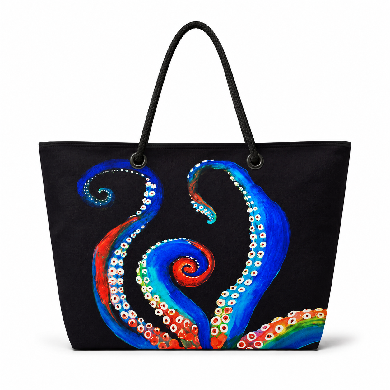 Diggie Octavius XL recycled sail tote with original octopus artwork
