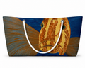 Grouper recycled sail bag XXL tote with white rope handle