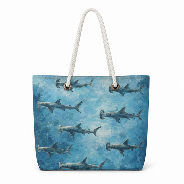 Hammerhead Blue Recycled Sail Bag | Original Shark Art – Large