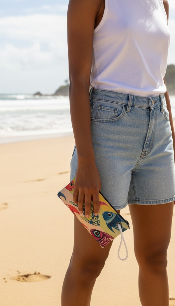 Jen's Fish Recycled Sail Bag | Original Coastal Fish Art – featured