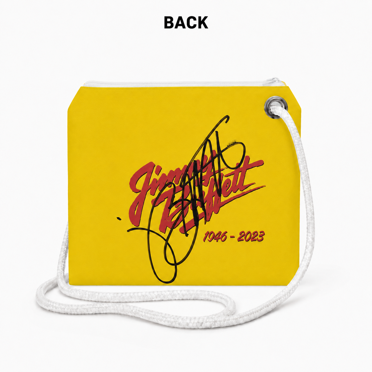 Jimmy Buffett Parrot recycled sail crossbody back