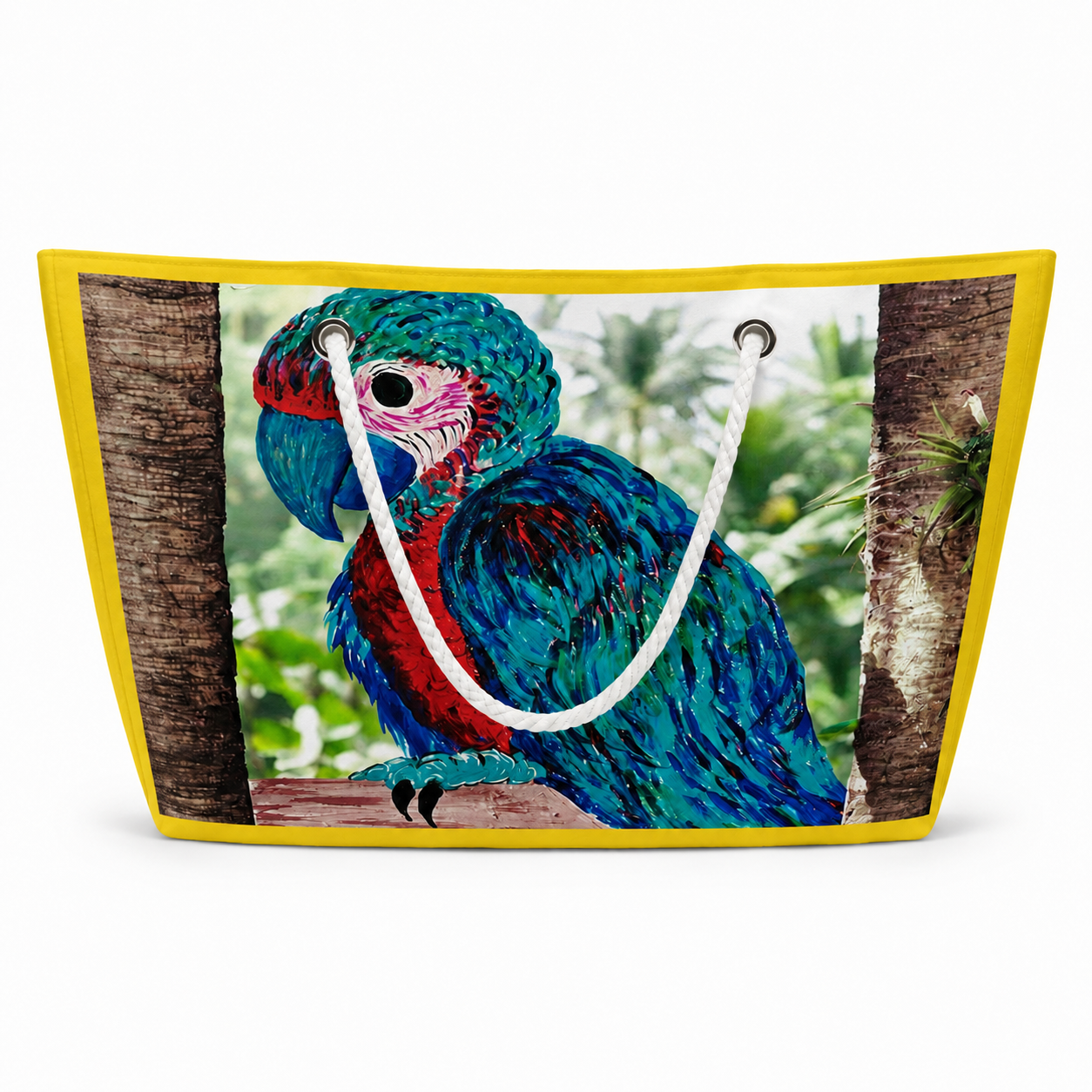 Jimmy Buffett Parrot recycled sail XXL tote front
