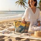Recycled Sail Original Art Mermaid Tote, Crossbody, Wristlet