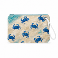 Lots of Blue Crabs recycled sail wristlet