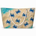 Lots of Blue Crabs XXL recycled sail tote