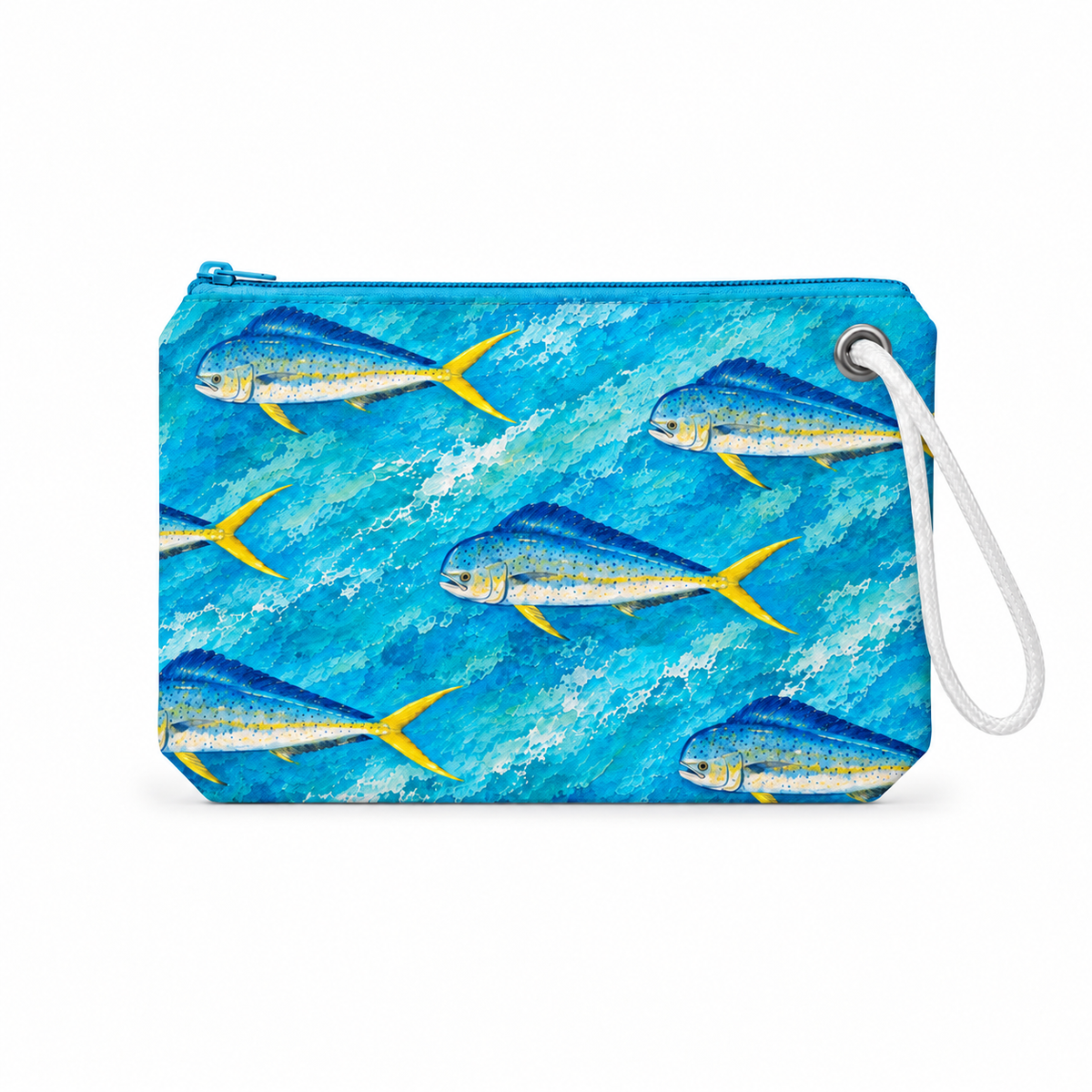 Mahi mahi recycled sail wristlet handmade in St. Petersburg, Florida