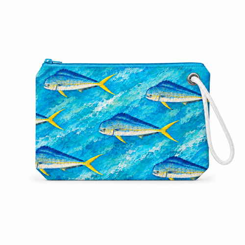 Mahi mahi recycled sail wristlet handmade in St. Petersburg, Florida
