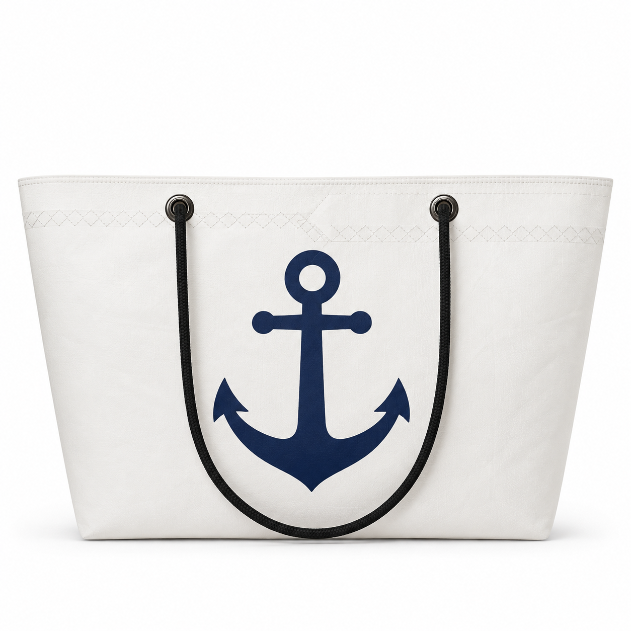 Navy Anchor XXL recycled sail tote