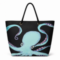 Octavia XL tote front with original octopus artwork on recycled sailcloth