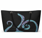 Octavia XXL tote back with original octopus artwork on recycled sailcloth