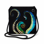 Octavius Original recycled sail crossbody with original octopus tentacle artwork