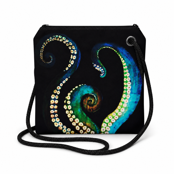 Octavius Original Recycled Sail Bag | Octopus Tentacle Art – Crossbody