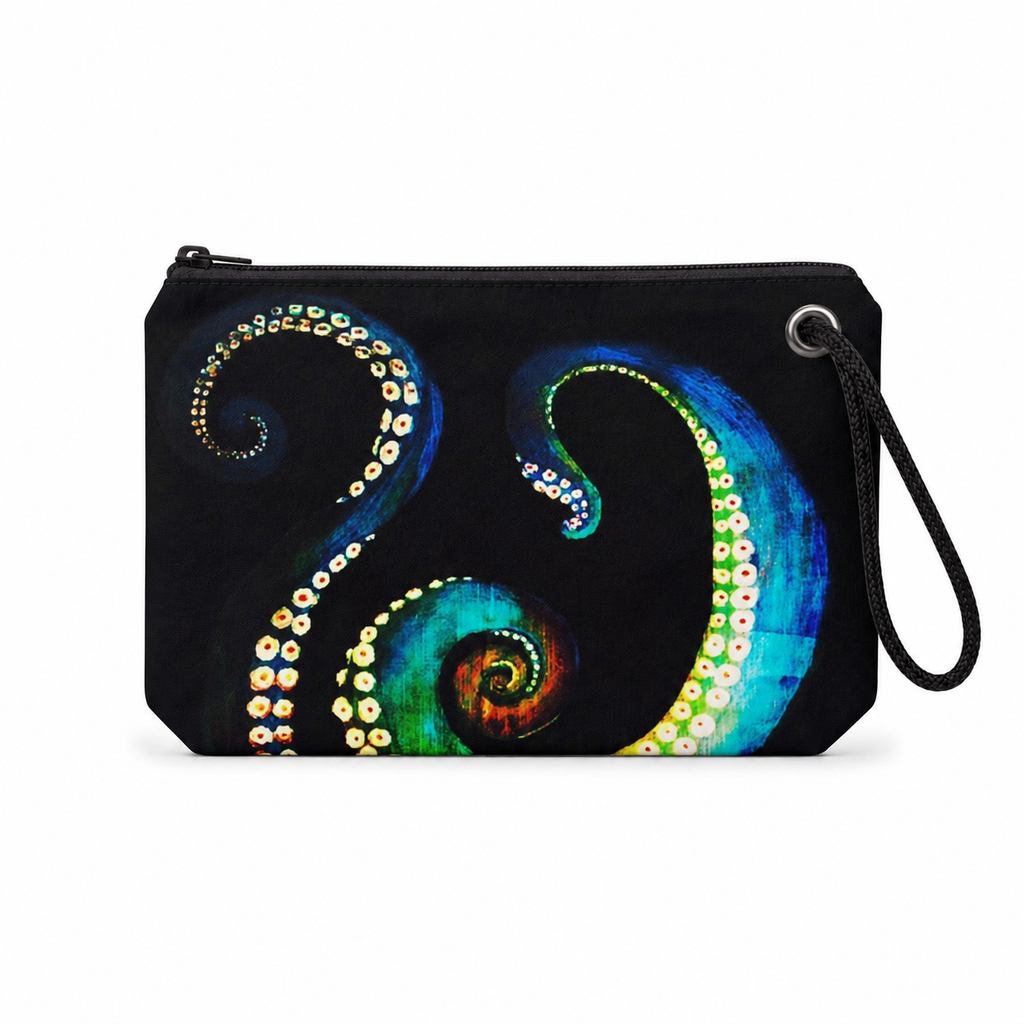 Octavius Original recycled sail wristlet with original octopus tentacle artwork