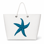 One Starfish XL recycled sail tote bag with white rope handles