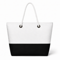 Plain white with black bottom Large recycled sail bag