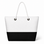 Plain white with black bottom Large recycled sail bag