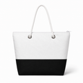 Plain white with black bottom Medium recycled sail bag