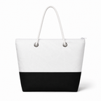 Plain white with black bottom Medium recycled sail bag