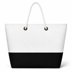 Plain white with black bottom XL recycled sail bag