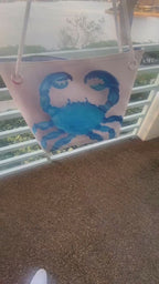 Blue Crab Recycled Sail Bag | Original Florida Coastal Art