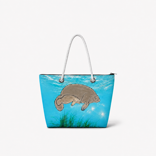 Realistic Manatee Recycled Sail Bag – Medium
