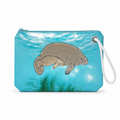 Realistic Manatee recycled sail wristlet