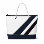 Regatta Diagonal Stripe Medium recycled sail tote