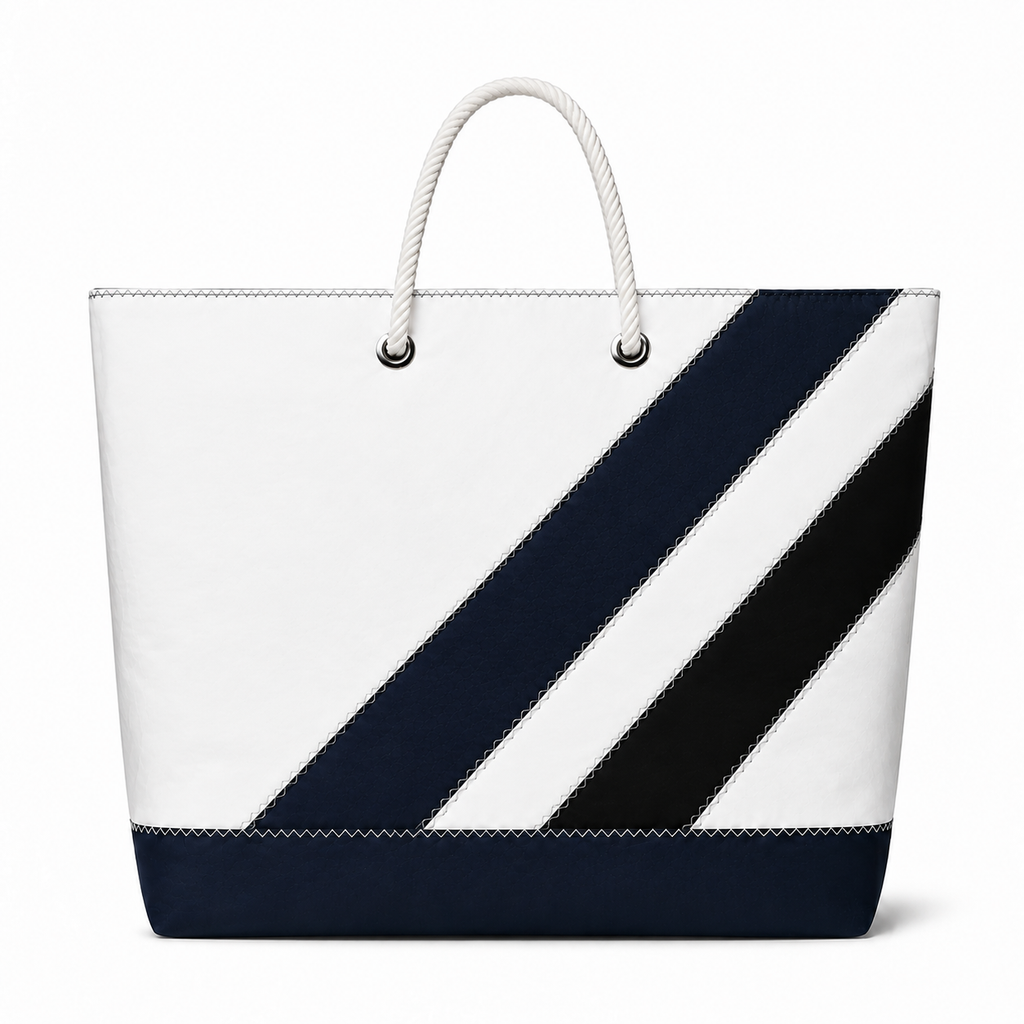 Regatta Diagonal Stripe XL recycled sail tote