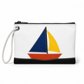 Regatta Sailboat wristlet recycled sail bag