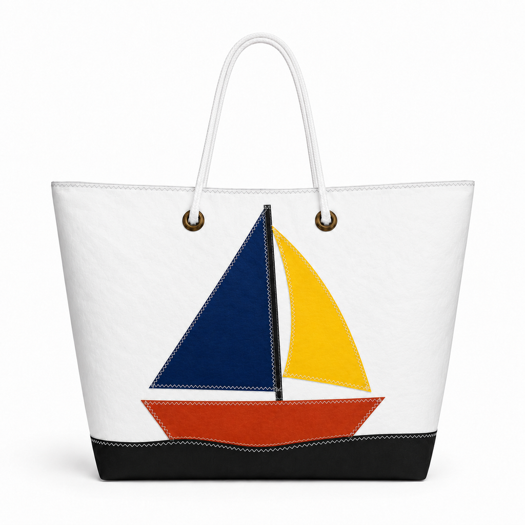 Regatta Sailboat XL recycled sail tote bag
