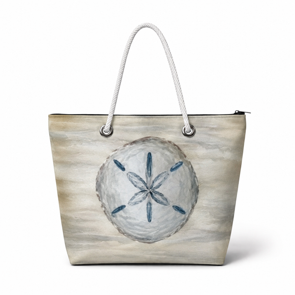 Sand Dollar Recycled Sail Bag | Original Coastal Art – Medium