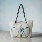 Recycled Sail Sand Dollar Tote Bag: Original Art Crossbody