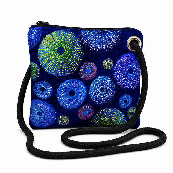 Sea Urchin Recycled Sail Bag | Original Coastal Art – Crossbody